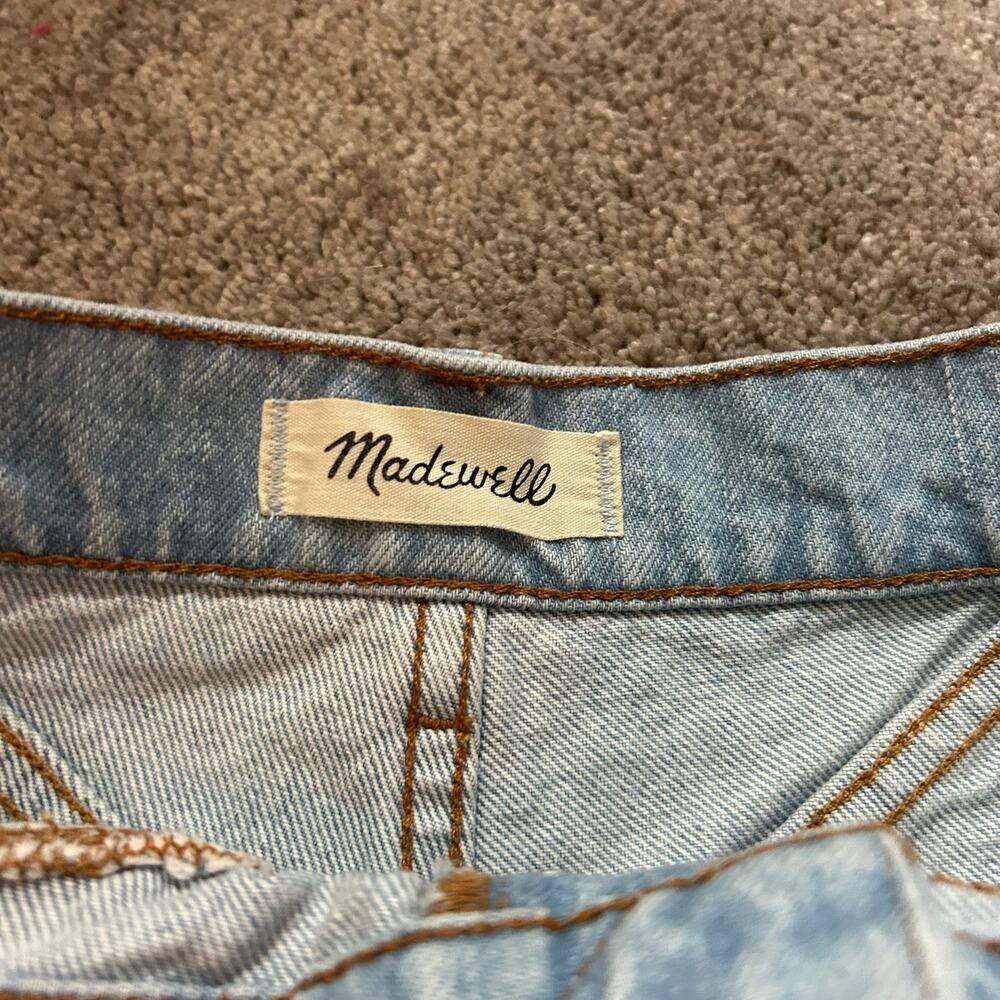 Madewell High Rise Mom Jean Shorts Retro Denim Flattering Modest Light Wash 25 - Picture 5 of 6
